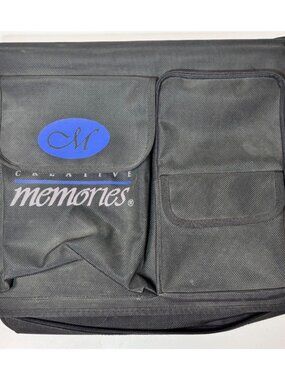 Creative Memories Memory Mate Shoulder Tote Bag 3 Ring Binder Black 14 x 14
